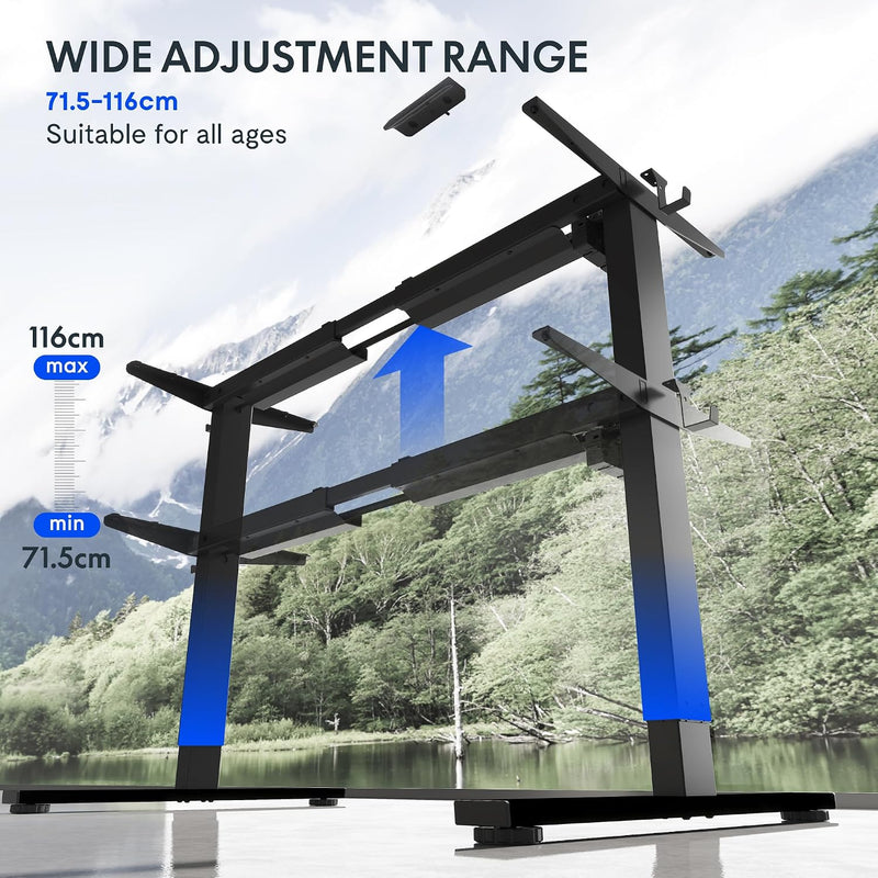 Cylinee Electric Standing Desk Frame with Round Legs