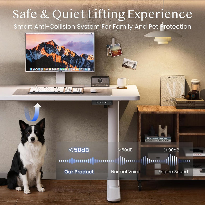 Cylinee Electric Standing Desk Frame with Round Legs