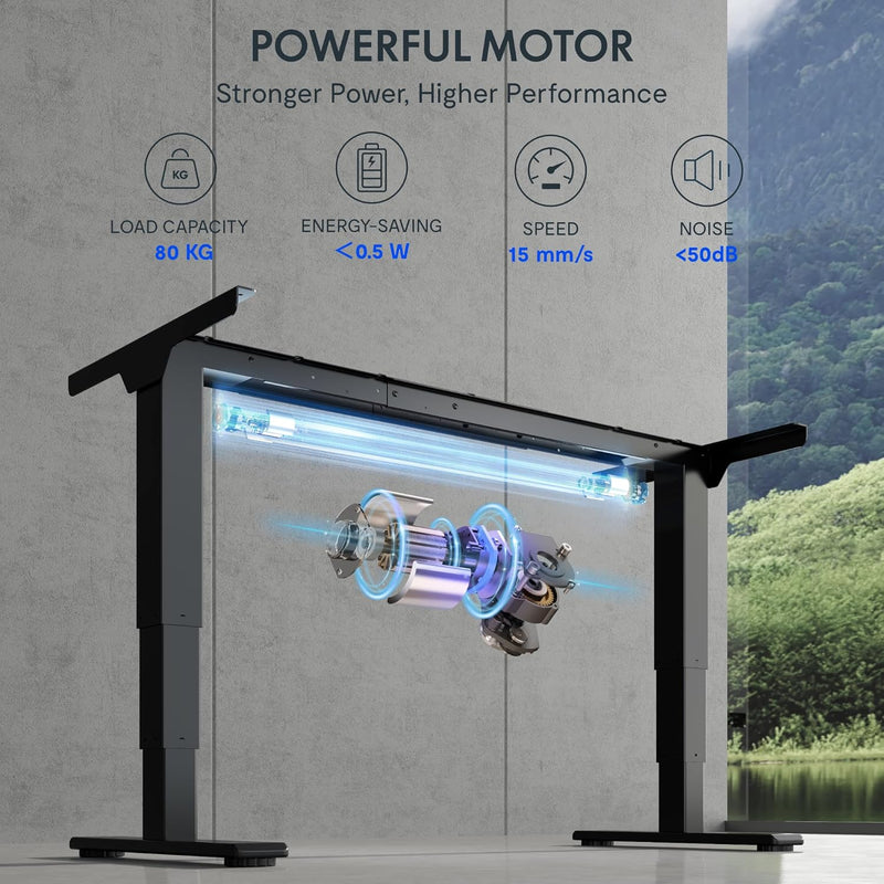 Cylinee Electric Standing Desk Frame with Round Legs