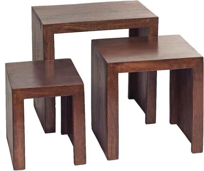 Dakota Mango Nest of 3 Tables Modern Unit
