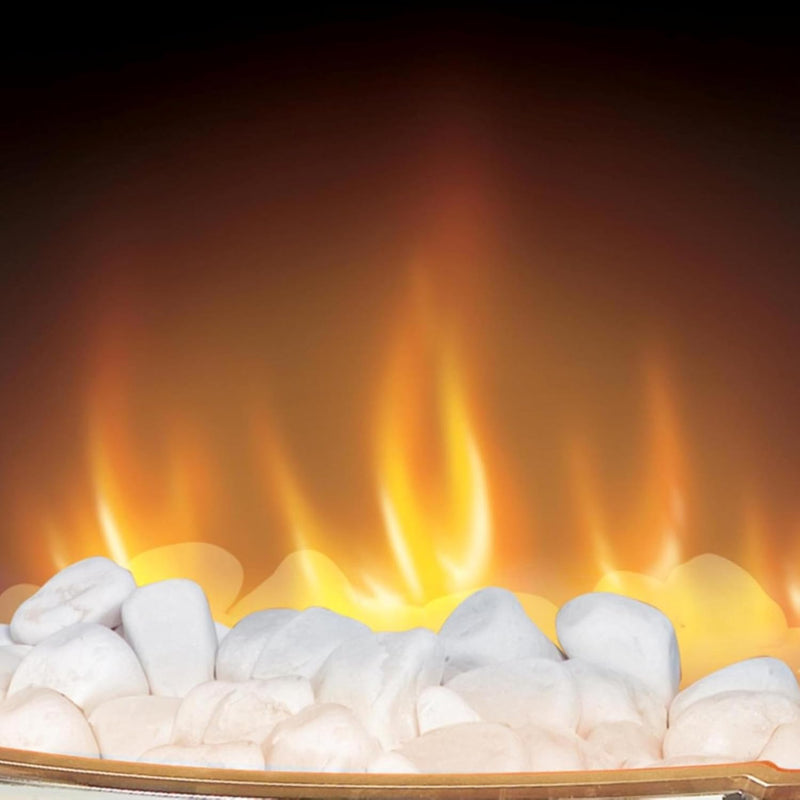 Dakota Optiflame Inset Electric Fire 2KW Stainless Steel
