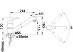 Daras-S High-Pressure Kitchen Tap Compact Entry-Level Model