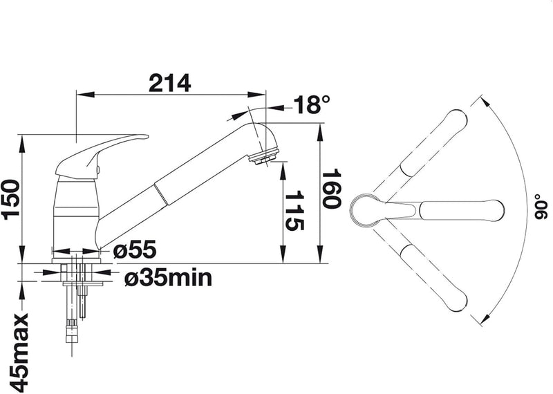 Daras-S High-Pressure Kitchen Tap Compact Entry-Level Model