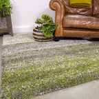 Dark Forest Striped Warm Thick Shaggy Shag Rug
