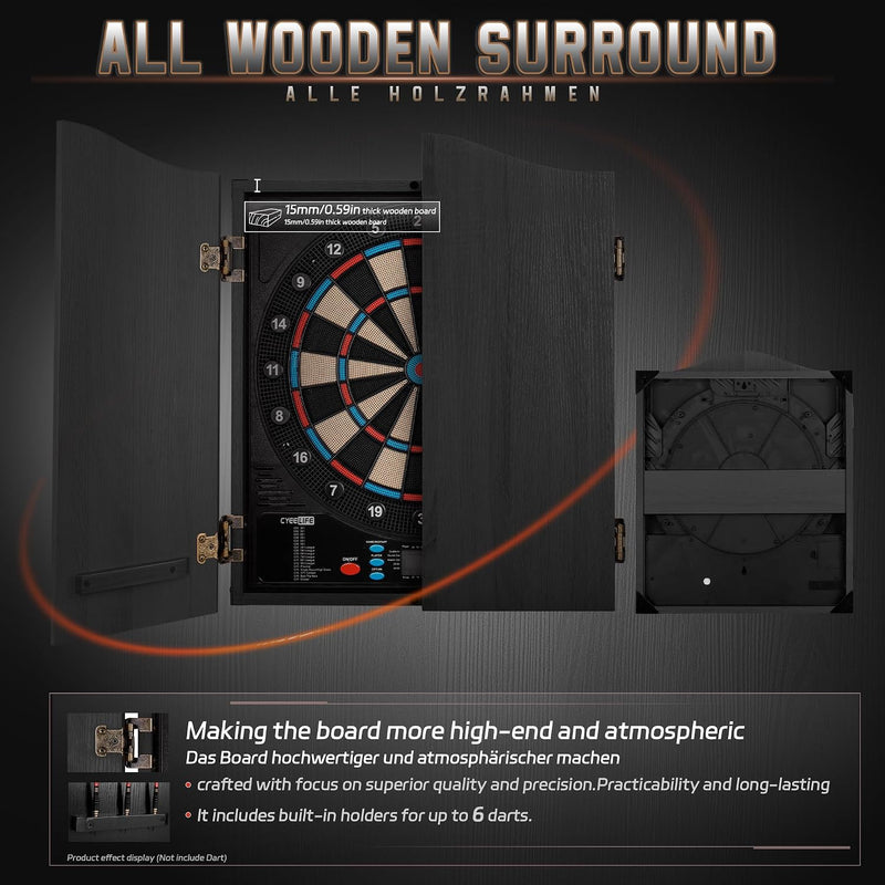 Dartboard12 Soft Darts 8 Players34 Games255 Variations Battery