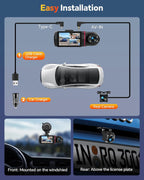 Dash Cam Front and Rear Inside 3 Channel