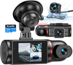 Dash Cam Front and Rear Inside 3 Channel