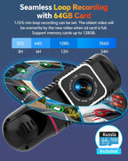 Dash Cam Front and Rear Inside 3 Channel