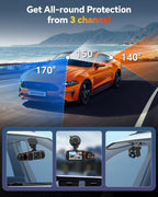 Dash Cam Front and Rear Inside 3 Channel