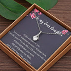 Daughter Necklace From Mom Gifts Dad Sterling Interlocking