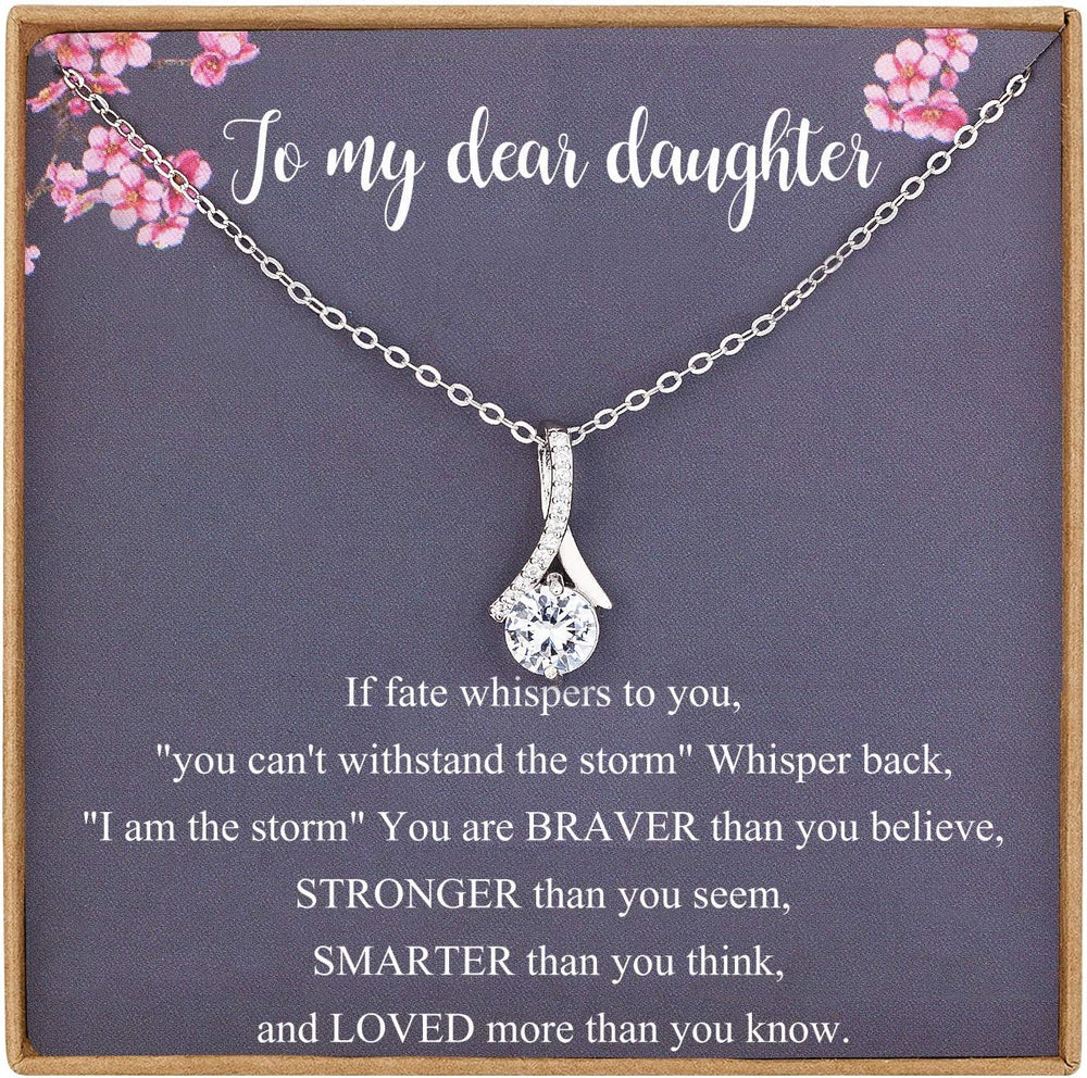 Daughter Necklace From Mom Gifts Dad Sterling Interlocking