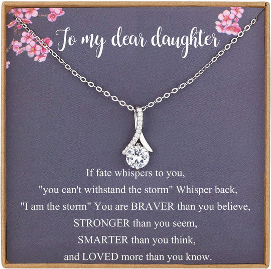 Daughter Necklace From Mom Gifts Dad Sterling Interlocking