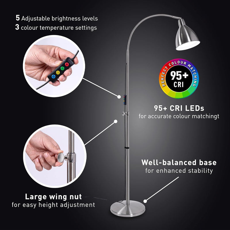 2 LED Floor Lamp 3 500 Lux