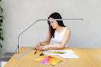 Daylight Slimline 4 LED Table Lamp in Rose