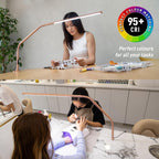 Daylight Slimline 4 LED Table Lamp in Rose