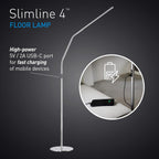 Daylight Slimline 4 LED Table Lamp in Rose