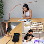 Daylight Slimline 4 LED Table Lamp in Rose