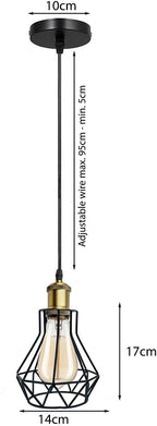 Dc Voltage Vintage Metal Pendant Light Industrial Lamp
