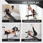 Decline Flat Bench Foldable -Gear Adjustment Full Body