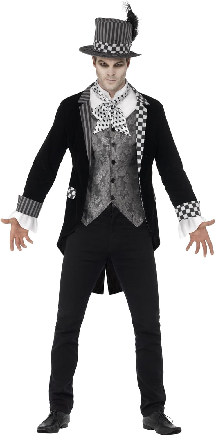 Deluxe Dark Hatter Costume with Jacket Mock Shirt