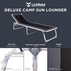 Deluxe Foldable Sun Lounger for Garden Or Camping