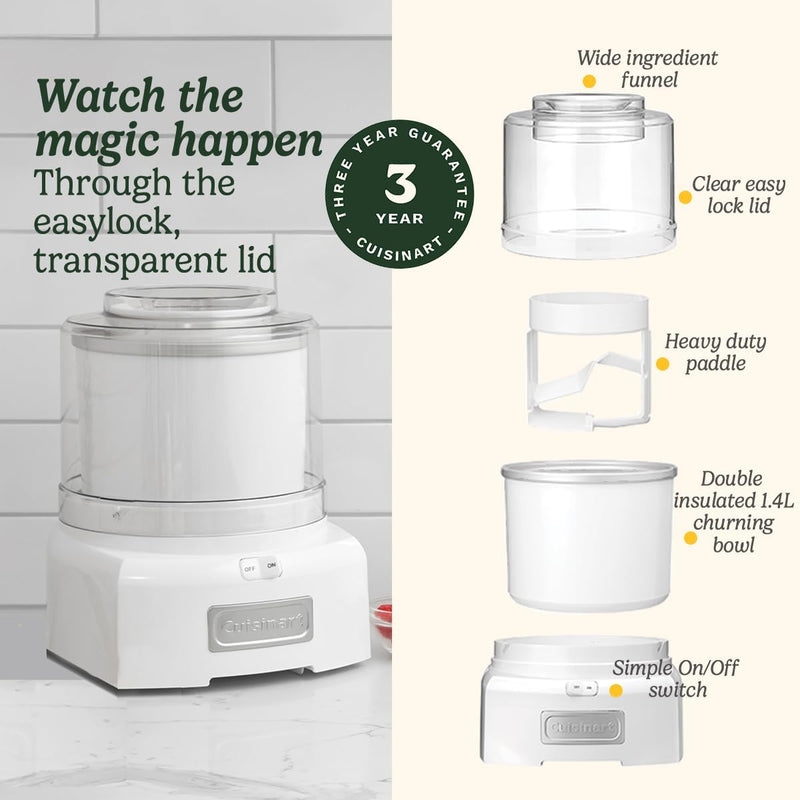 Deluxe Ice Maker Frozen Yogurt Sorbet Homemade Desserts