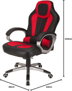 Deluxe Padded Sports Racing Chair Gaming Executive Swivel