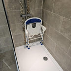 Deluxe Shower Chair Folding Wetroom Bathroom Seat Adjustable
