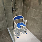 Deluxe Shower Chair Folding Wetroom Bathroom Seat Adjustable