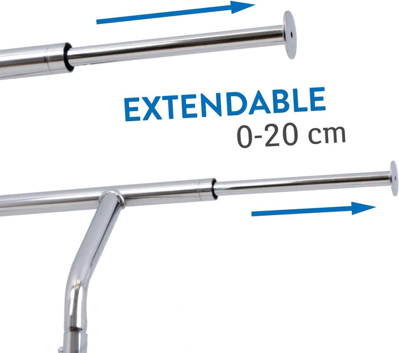 Denver Heavy Duty Double Clothes Rail on Wheels