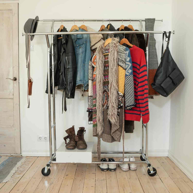 Denver Heavy Duty Double Clothes Rail on Wheels