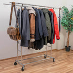 Denver Heavy Duty Double Clothes Rail on Wheels