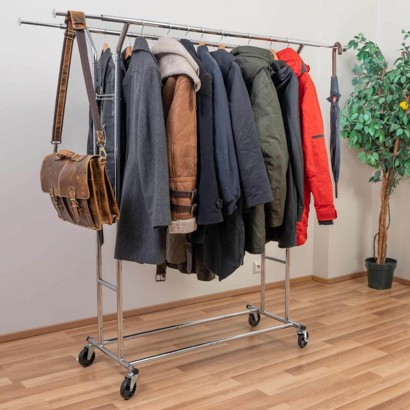 Denver Heavy Duty Double Clothes Rail on Wheels