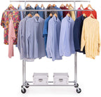 Denver Heavy Duty Double Clothes Rail on Wheels