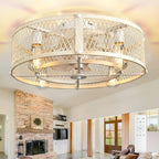Depuley Caged Ceiling Fan with Light: 20 Inch