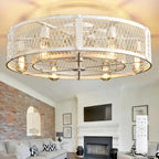 Depuley Caged Ceiling Fan with Light: 20 Inch