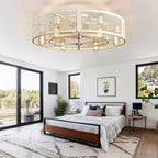 Depuley Caged Ceiling Fan with Light: 20 Inch