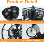 Depuley Caged Ceiling Fan with Light: 20 Inch