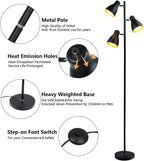 Depuley LED Floor Lamp with Frosted Glass Globe