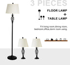 LED Floor Lamp with Frosted Glass Globe 3000K