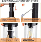 LED Floor Lamp with Frosted Glass Globe 3000K