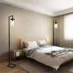 LED Floor Lamp with Frosted Glass Globe 3000K