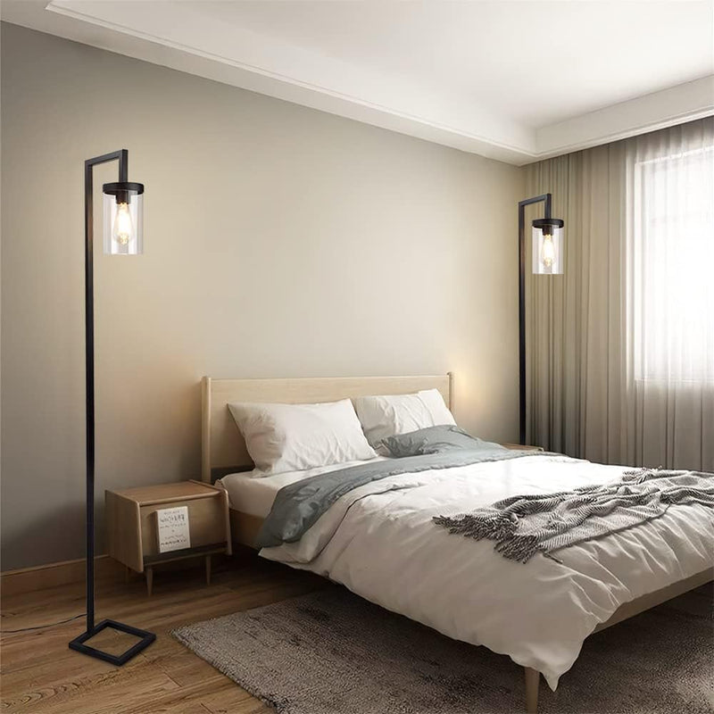 LED Floor Lamp with Frosted Glass Globe 3000K