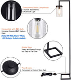 LED Floor Lamp with Frosted Glass Globe 3000K