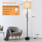 Depuley LED Floor Lamp with Frosted Glass Globe