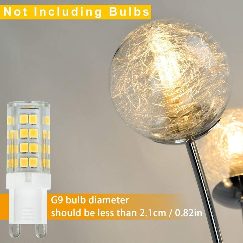 LED Floor Lamp with Frosted Glass Globe 3000K