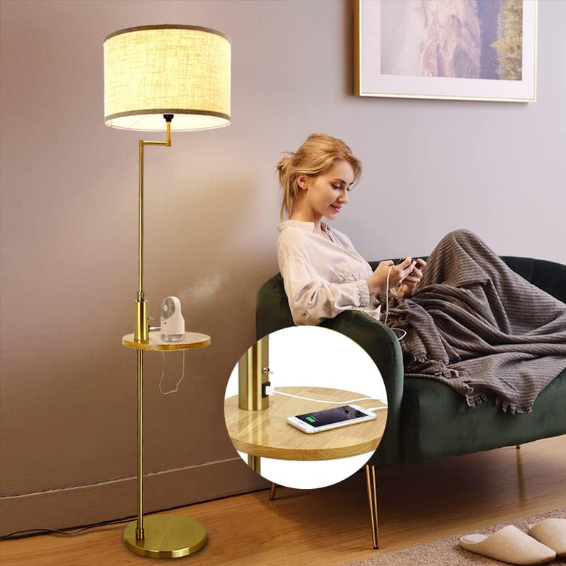 LED Floor Lamp with Frosted Glass Globe 3000K