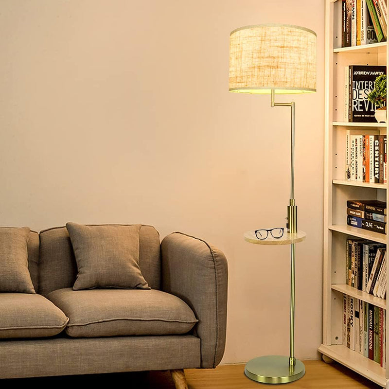 LED Floor Lamp with Frosted Glass Globe 3000K