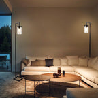 LED Floor Lamp with Frosted Glass Globe 3000K