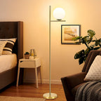 Depuley LED Floor Lamp with Frosted Glass Globe